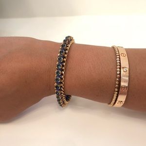 Henri Bendel blue and gold bracelet